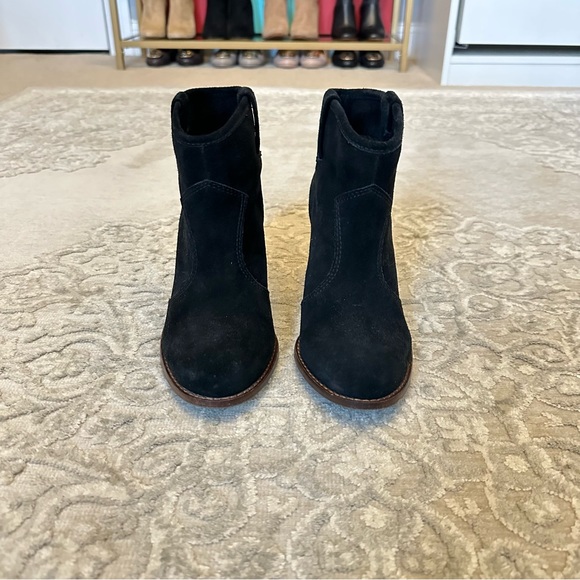 Black Splendid Suede Ankle Boots - Picture 5 of 16